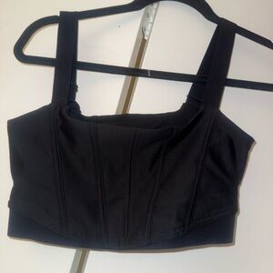 ALO BLACK CORSET BRA